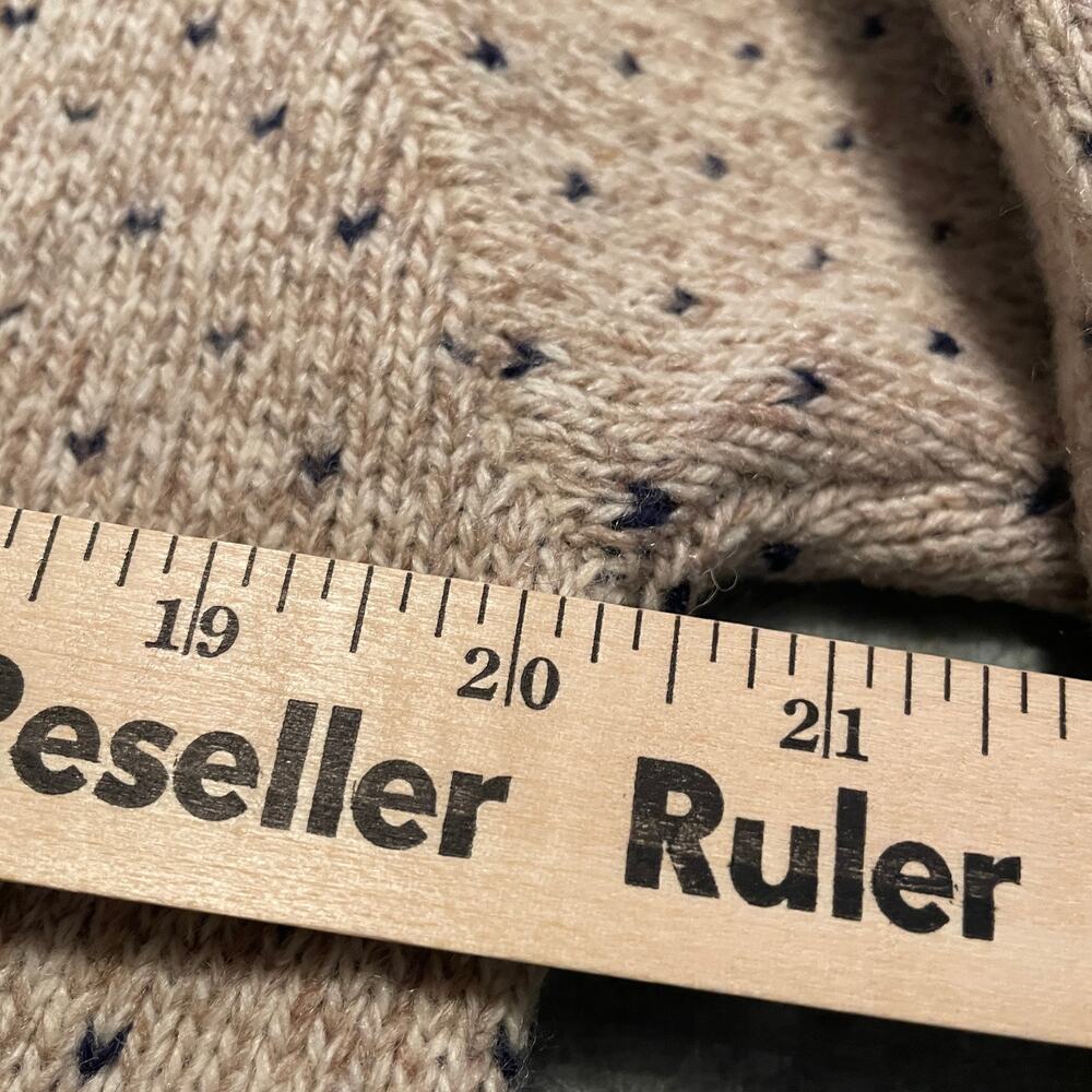 Vintage 90s Eddie Bauer Wool Heart Cardigan Sweater Medium Grandma Cottagecore - Picture 11 of 13